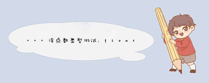 ===浮点数类型测试：float,第1张