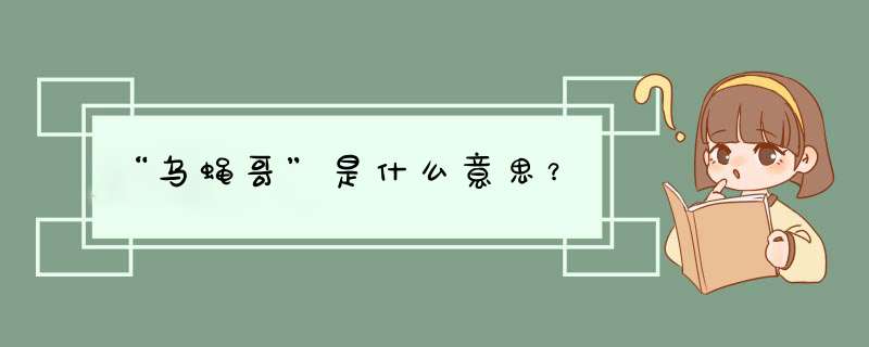 “乌蝇哥”是什么意思？,第1张