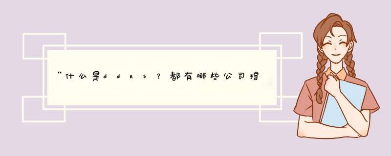 “什么是ddns？都有哪些公司提供ddns服务？”,第1张