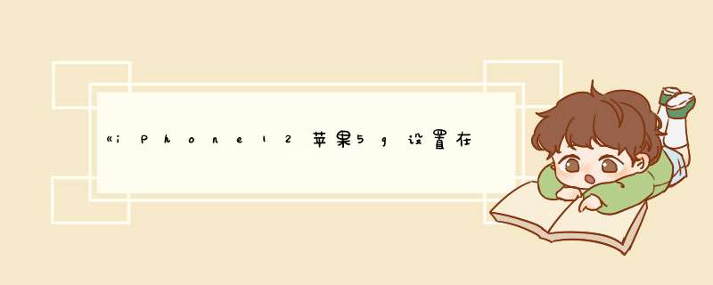 《iPhone12苹果5g设置在哪里》,第1张