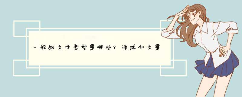 一般的文件类型是哪些？译成中文是什么意思？,第1张