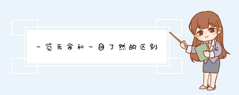 一览无余和一目了然的区别,第1张