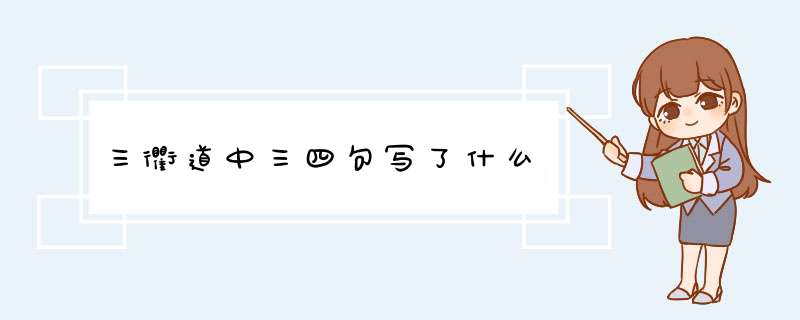 三衢道中三四句写了什么,第1张