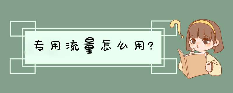 专用流量怎么用?,第1张