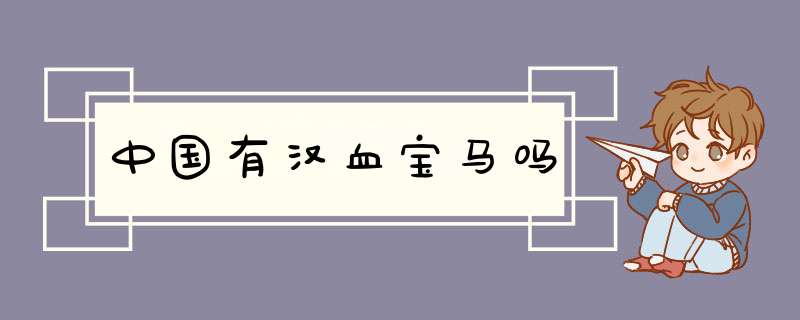 中国有汉血宝马吗,第1张