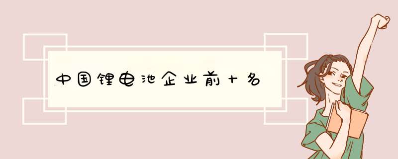 中国锂电池企业前十名,第1张