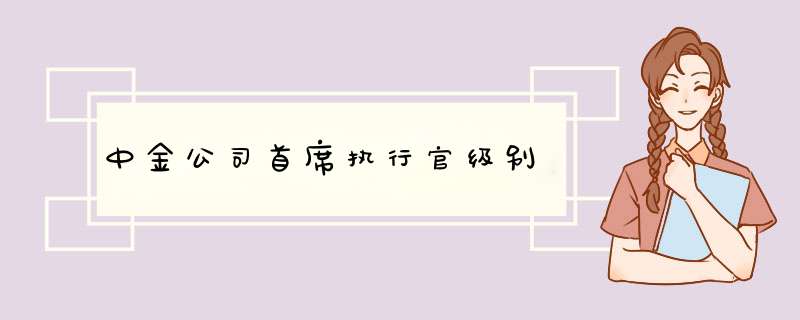 中金公司首席执行官级别,第1张