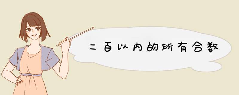 二百以内的所有合数,第1张