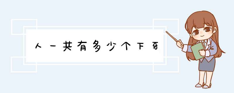 人一共有多少个下牙,第1张