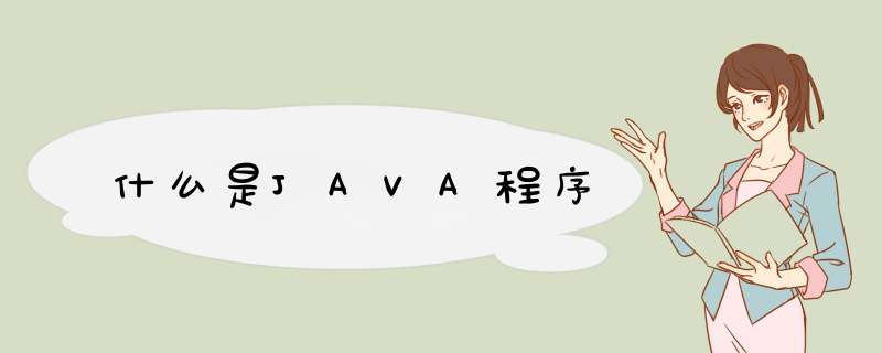 什么是JAVA程序,第1张