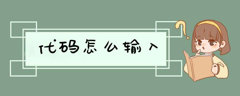 代码怎么输入,第1张