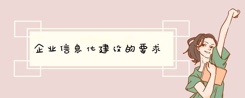 企业信息化建设的要求,第1张