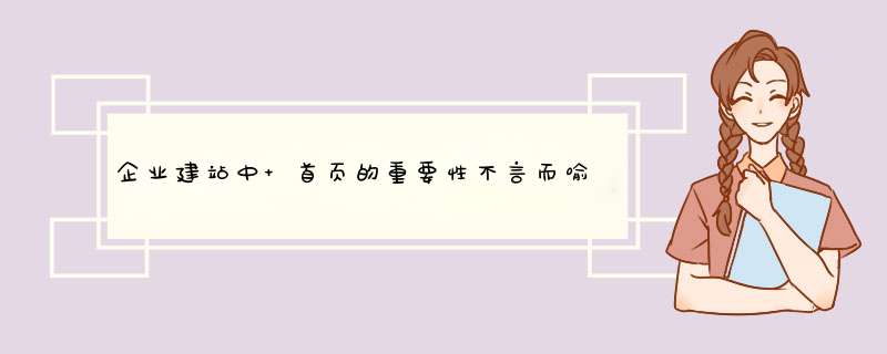 企业建站中 首页的重要性不言而喻,第1张