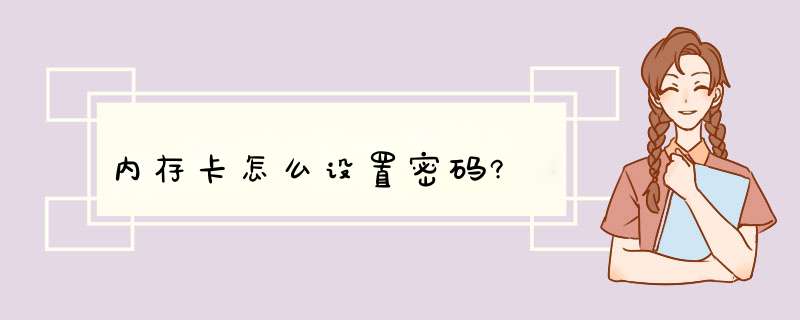 内存卡怎么设置密码?,第1张