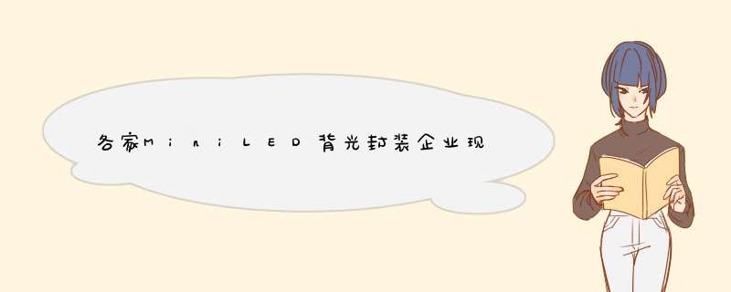 各家MiniLED背光封装企业现状与规划分析,第1张