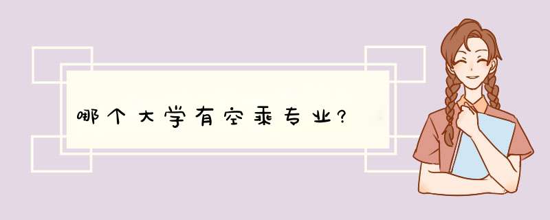 哪个大学有空乘专业?,第1张