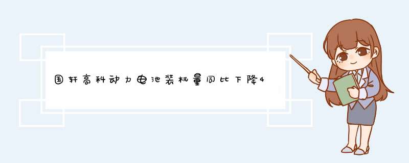 国轩高科动力电池装机量同比下降46%,第1张