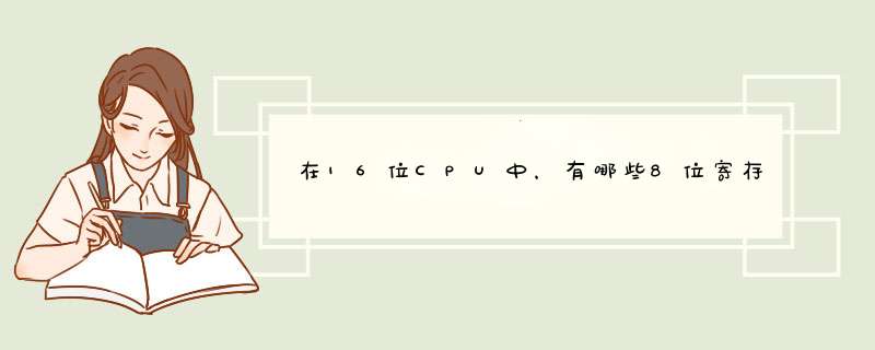 在16位CPU中，有哪些8位寄存器、16位寄存器？,第1张