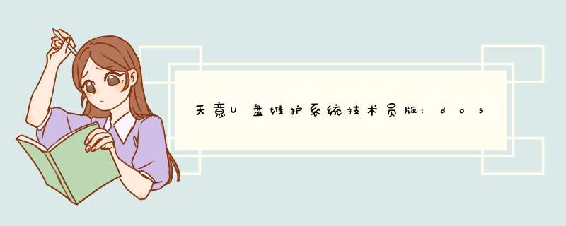 天意U盘维护系统技术员版:dos+03pe+win7pe可装win7系统吗,第1张