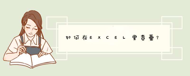 如何在EXCEL里查重？,第1张