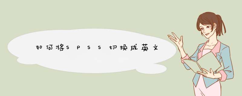 如何将SPSS切换成英文,第1张