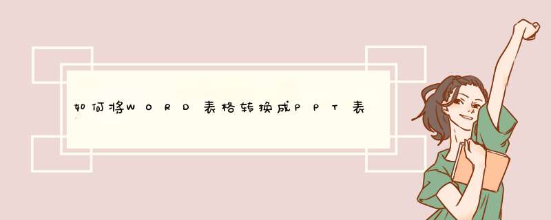 如何将WORD表格转换成PPT表格,第1张