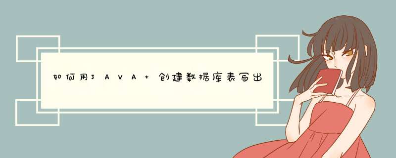 如何用JAVA 创建数据库表写出java代码,第1张