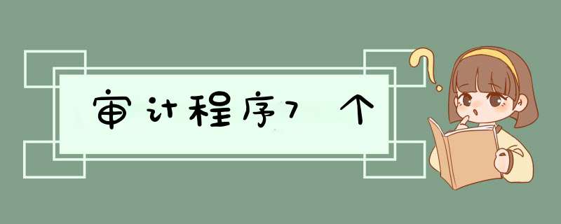 审计程序7个,第1张