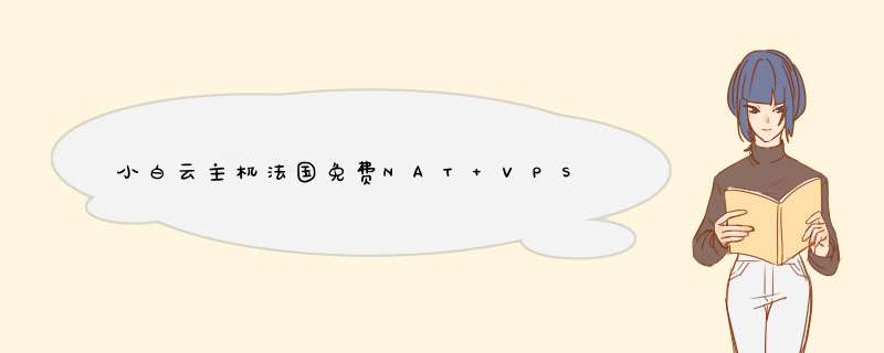 小白云主机法国免费NAT VPS4核64M5G硬盘100Mbps带宽,第1张