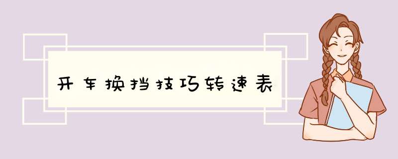 开车换挡技巧转速表,第1张