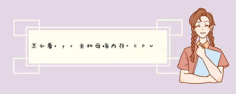 怎么看vps主机母鸡内存 CPU 带宽 线路,第1张