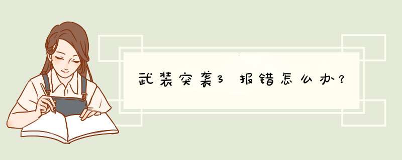 武装突袭3报错怎么办？,第1张