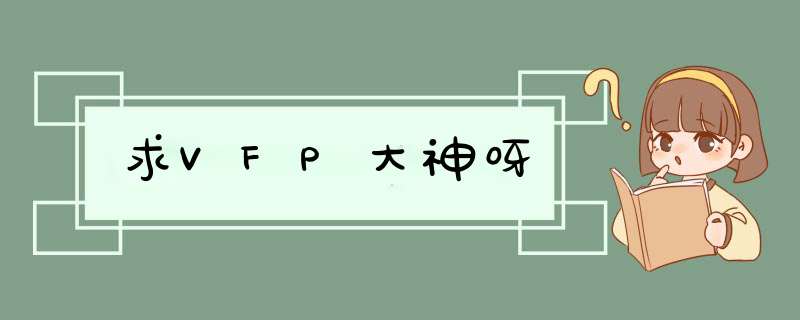 求VFP大神呀,第1张