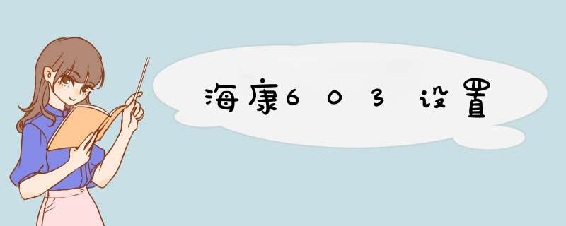 海康603设置,第1张