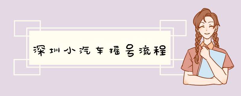 深圳小汽车摇号流程,第1张