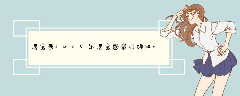 清宫表2023年清宫图最准确版 清宫表虚岁正确算法？,第1张