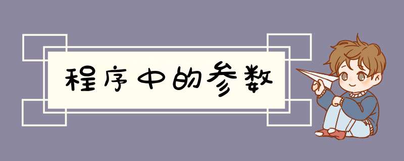 程序中的参数,第1张