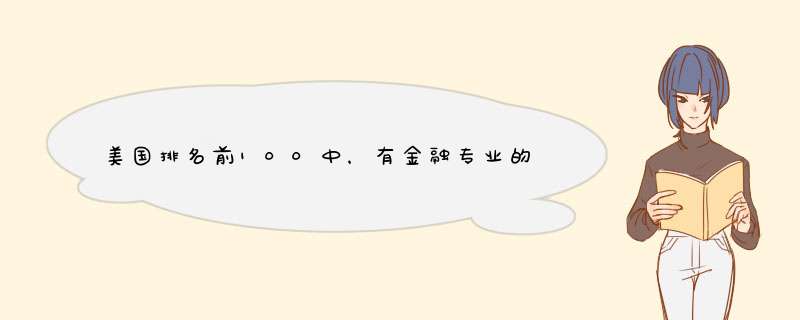 美国排名前100中，有金融专业的学校有多少个？请列出排名前50中有金融专业的学校,第1张