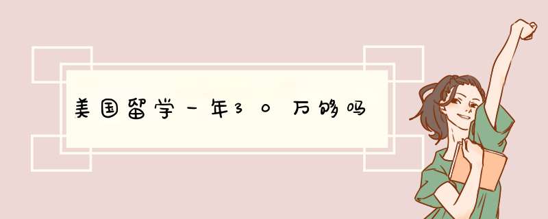 美国留学一年30万够吗,第1张