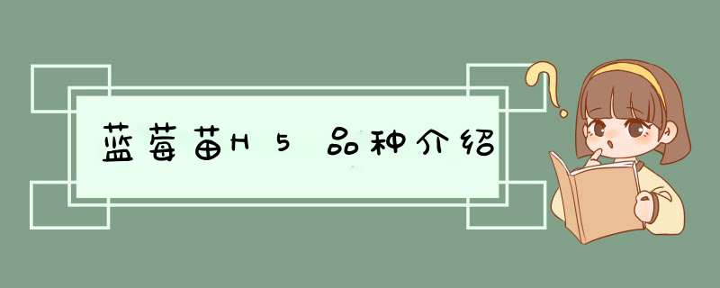 蓝莓苗H5品种介绍,第1张