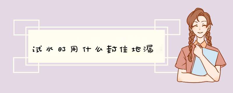 试水时用什么封住地漏,第1张