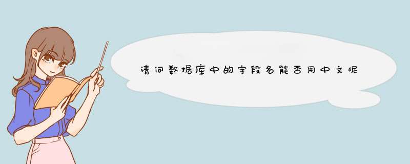请问数据库中的字段名能否用中文呢在网站中能使用吗,第1张