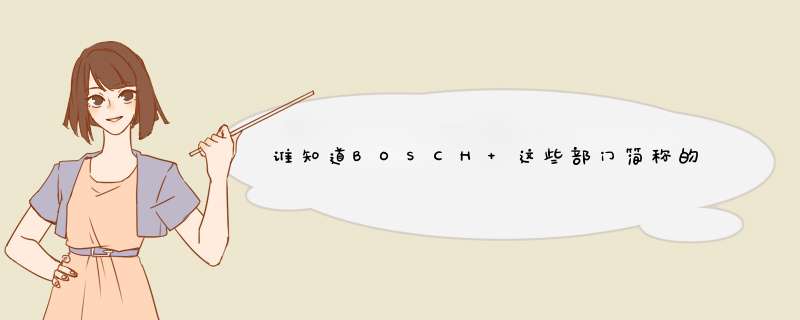 谁知道BOSCH 这些部门简称的英文全称和中文名啊？谢谢了。,第1张