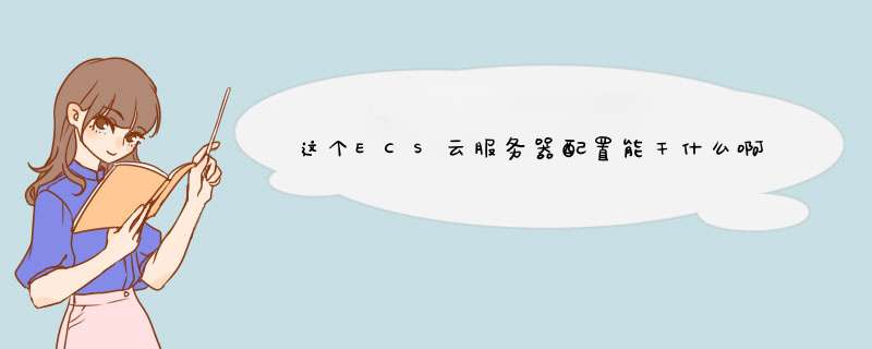 这个ECS云服务器配置能干什么啊，1核，2G内存，1M宽带，40G系统盘，我主要目标就是论坛,第1张