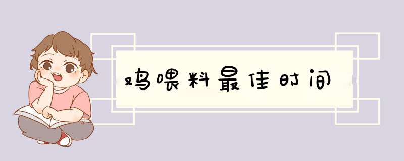 鸡喂料最佳时间,第1张