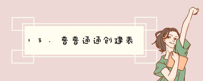 13.普普通通创建表,第1张