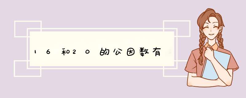 16和20的公因数有,第1张