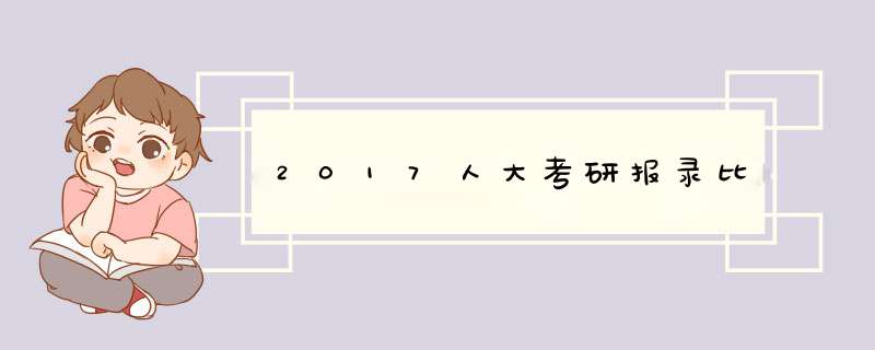 2017人大考研报录比,第1张