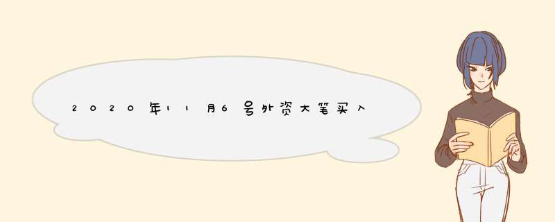 2020年11月6号外资大笔买入那些股票？,第1张