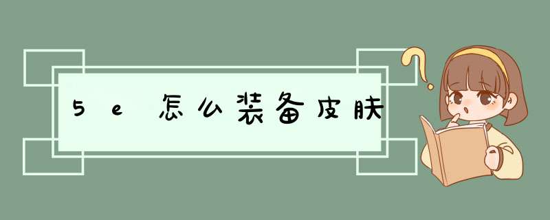 5e怎么装备皮肤,第1张